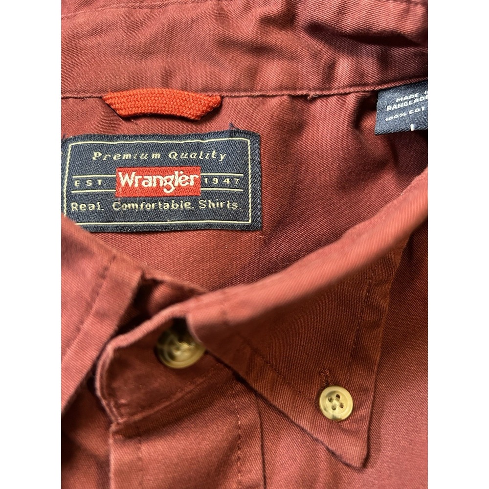Wrangler Premium Quality Men's Button down Long Sleeve Western Shirt Size Large - Picture 5 of 6